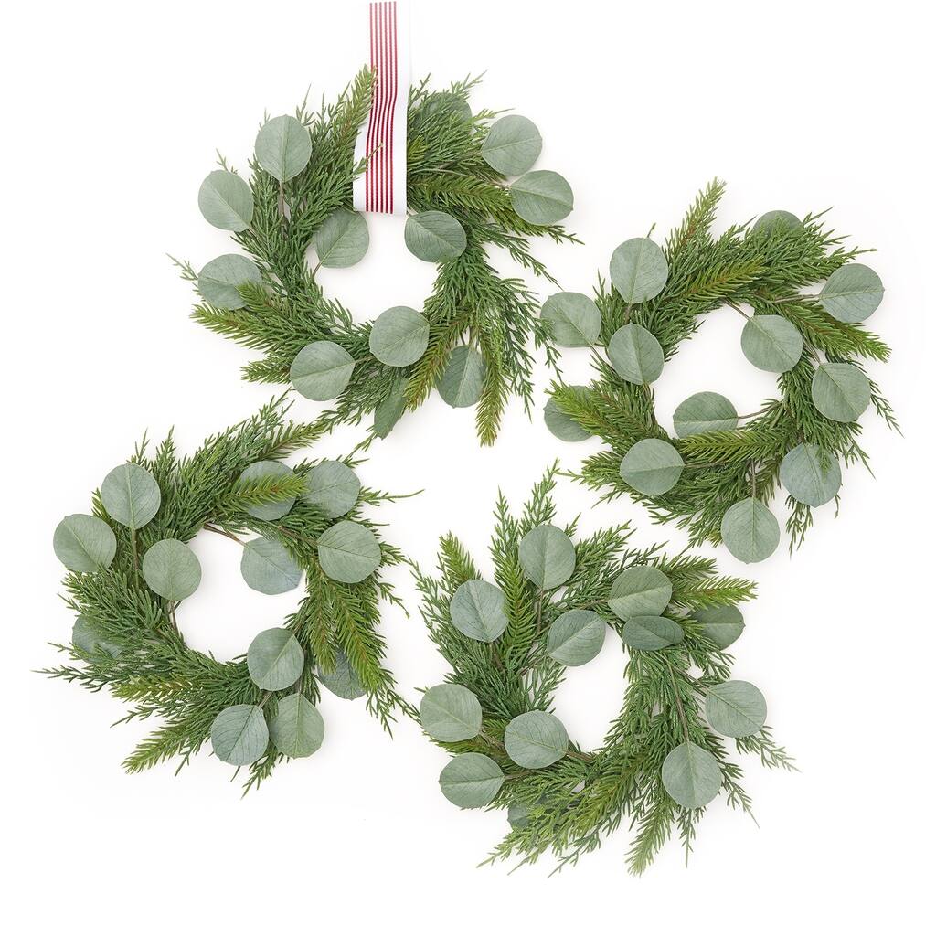 Style Me Pretty Mini Christmas Wreaths with Ribbon, 4ct. Michaels Michaels Wreaths Christmas